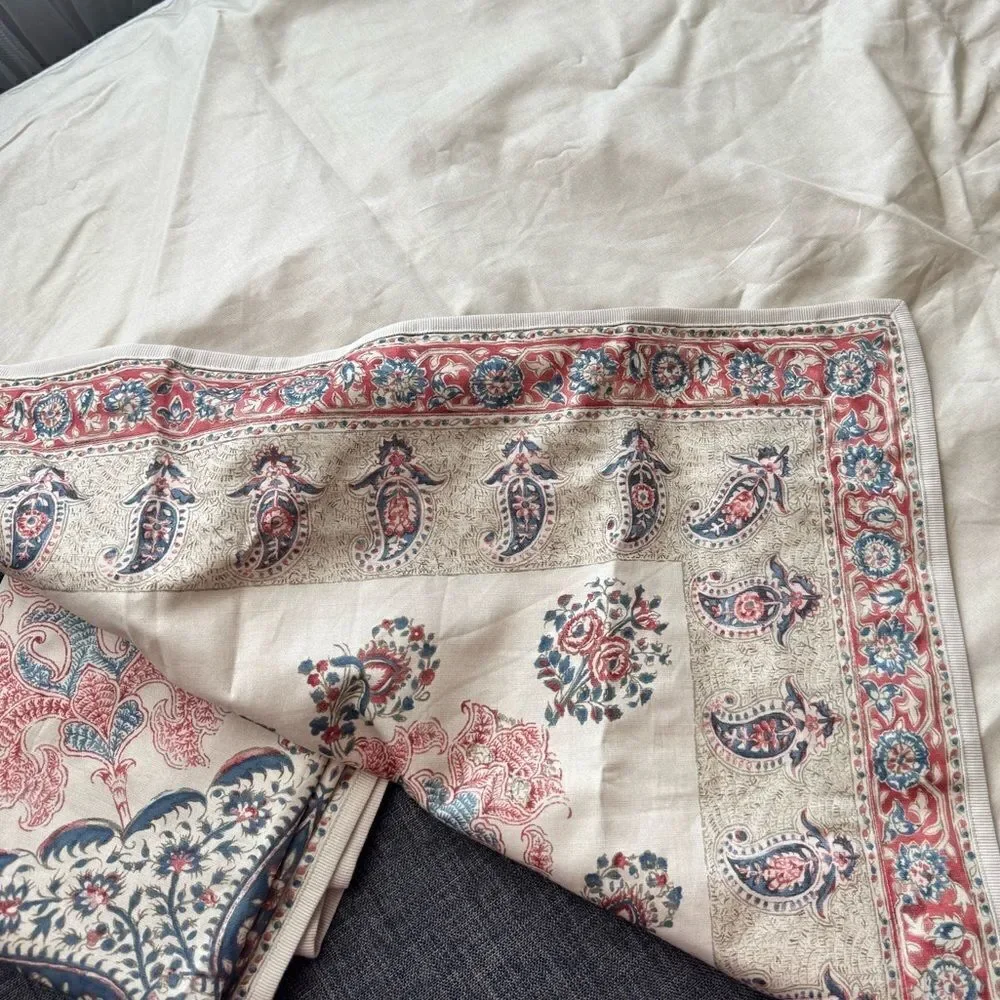 RALPH LAUREN ISLESBORO FERNHILL PAISLEY FLORAL 100% COTTON EUROPEAN SHAM CASES